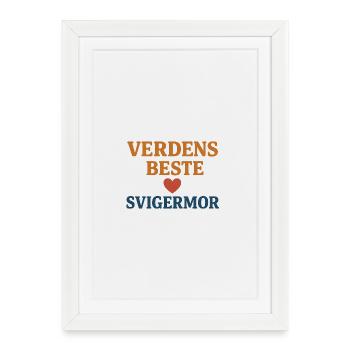 World's Best Mother-in-Law T-Shirt - Framed poster (27 × 37 cm) - white - Front