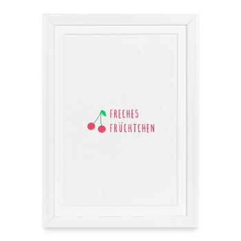 Freches Früchtchen - Gerahmtes Poster (27 × 37 cm) - Weiß - Vorne