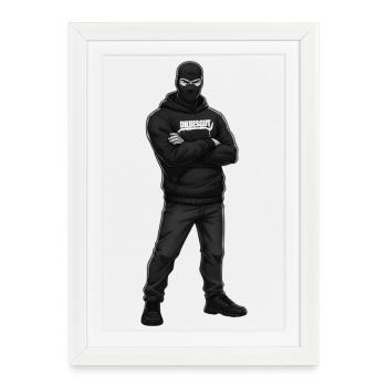Voleur - Affiche encadrée (27 × 37 cm) - blanc - Devant