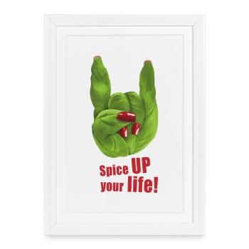 Spice UP your life - Basil - Rock 'n' Roll - Framed poster (27 × 37 cm) - white - Front