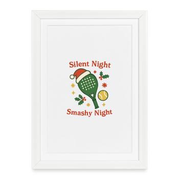 Nuit silencieuse Nuit fracassante - Affiche encadrée (27 × 37 cm) - blanc - Devant