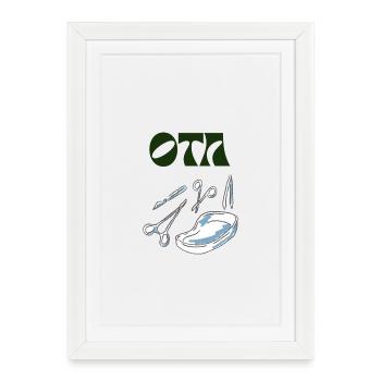 Surgical Assistance Logo - Framed poster (27 × 37 cm) - white - Front