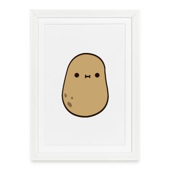 Patate - Affiche encadrée (27 × 37 cm) - blanc - Devant