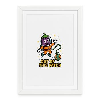 Hors de ce patch - Affiche encadrée (27 × 37 cm) - blanc - Devant