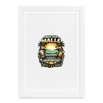Que se passe-t-il sur Malle - Affiche encadrée (27 × 37 cm) - blanc - Devant