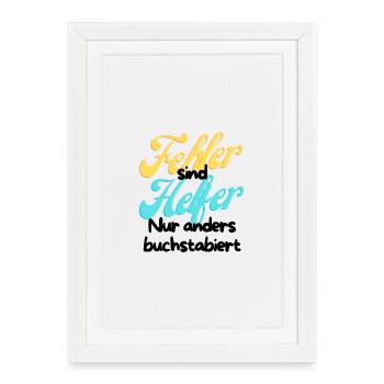 Error Helper Gradient Script - Framed poster (27 × 37 cm) - white - Front