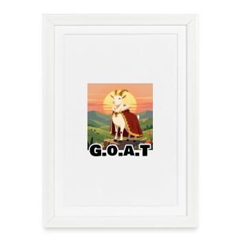 G.O.A.T King in Sunny Valley - Framed poster (27 × 37 cm) - white - Front