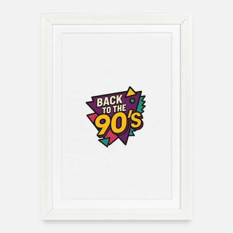 Retro 90s Style Key Art - Framed poster (27 × 37 cm) - white