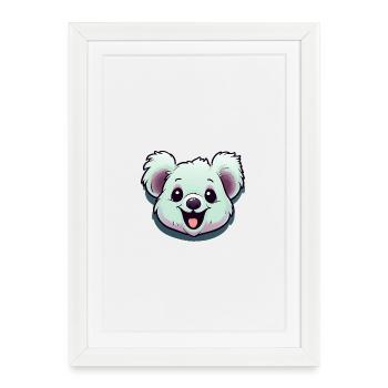 Laughing koala - Framed poster (27 × 37 cm) - white - Front