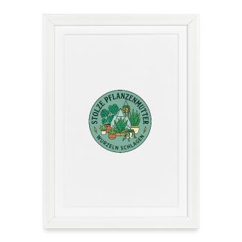 Grüne Wurzeln schlagen - Gerahmtes Poster (27 × 37 cm) - Weiß - Vorne