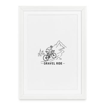 Aventure sur un sentier de montagne en gravier - Affiche encadrée (27 × 37 cm) - blanc - Devant