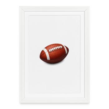 Football américain - Affiche encadrée (27 × 37 cm) - blanc - Devant