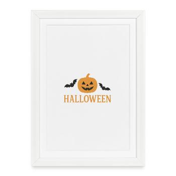 Spooky Jack-o'-lantern Halloween Design - Framed poster (27 × 37 cm) - white - Front