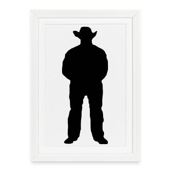Horses, horse, riding, pony, cowboy, trot, Gallop - Framed poster (27 × 37 cm) - white - Front
