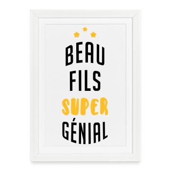 belle-fille / beau-fils / beau fils / belle fille - Affiche encadrée (27 × 37 cm) - blanc - Devant