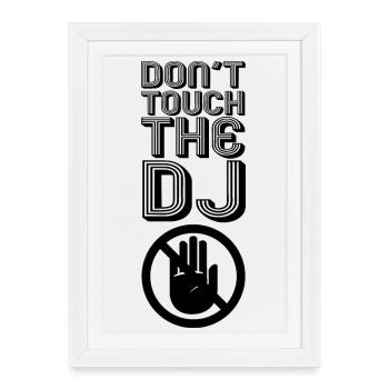 Blague de DJ - Affiche encadrée (27 × 37 cm) - blanc - Devant