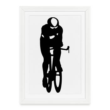 Coureur - Affiche encadrée (27 × 37 cm) - blanc - Devant