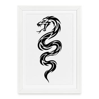 Tribu des serpents - Affiche encadrée (27 × 37 cm) - blanc - Devant