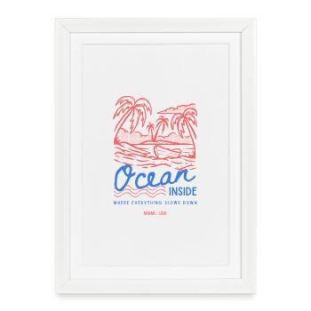 Océan à l’intérieur de Palm Island - Affiche encadrée (27 × 37 cm) - blanc - Devant