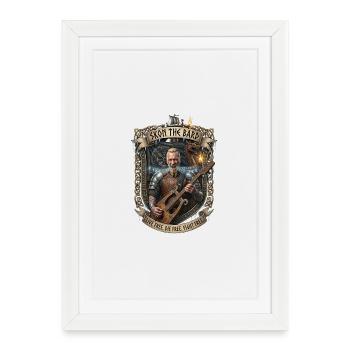 Skon le Barde - par Skon’s Rock & Metal - Affiche encadrée (27 × 37 cm) - blanc - Devant