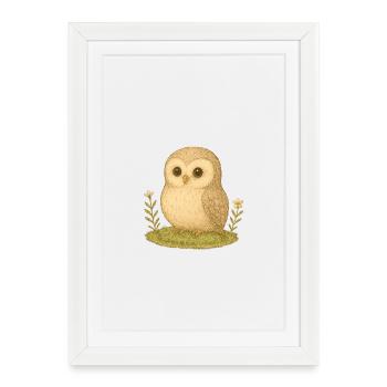 Nordic Forest - Owl - Framed poster (27 × 37 cm) - white - Front