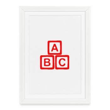 ABC Block Contrast Design - Framed poster (27 × 37 cm) - white - Front