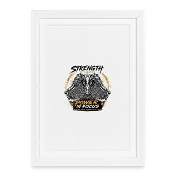 Power in Focus Strength in Silence - Framed poster (27 × 37 cm) - white - Front
