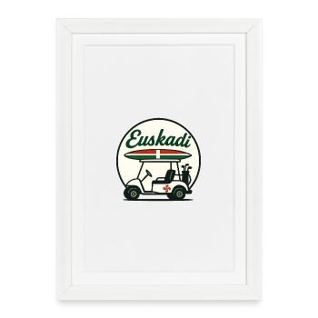 EUSKADI GOLF & SURF - Affiche encadrée (27 × 37 cm) - blanc - Devant