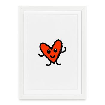 LOVE. COUPLE. JUST MARRIED. EVJF. SAINT VALENTIN. - Affiche encadrée (27 × 37 cm) - blanc - Devant