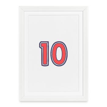 10. 10 ANS. 10e ANNIVERSAIRE. ANNIVERSAIRE 10 ANS. - Affiche encadrée (27 × 37 cm) - blanc - Devant