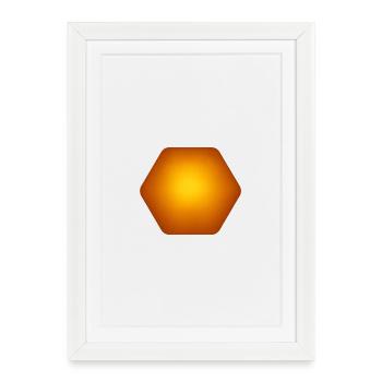 Hexa Amber Luminous - Framed poster (27 × 37 cm) - white - Front