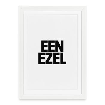 Un âne - Affiche encadrée (27 × 37 cm) - blanc - Devant