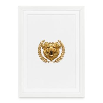 Urban Golden Shield Dog - Framed poster (27 × 37 cm) - white - Front