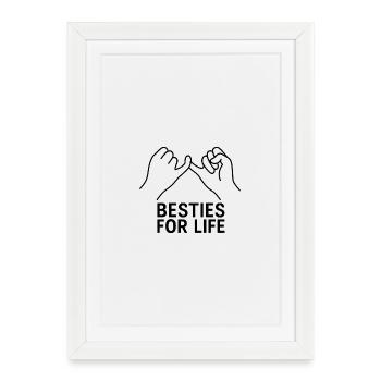 Amitié Connectivité Design - Affiche encadrée (27 × 37 cm) - blanc - Devant