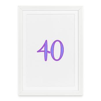 40. 40 YEARS. 40th ANNIVERSARY. 40TH ANNIVERSARY. - Framed poster (27 × 37 cm) - white - Front