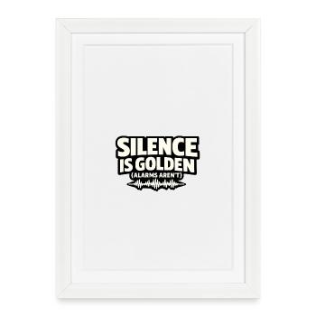 Silence is golden (alarms aren't) - Nurse - Framed poster (27 × 37 cm) - white - Front