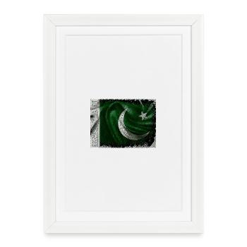 Pakistan Flag - Framed poster (27 × 37 cm) - white - Front