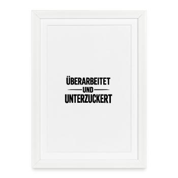 Overworked and hypoglycemic black - Framed poster (27 × 37 cm) - white - Front