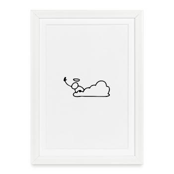 Funny - Framed poster (27 × 37 cm) - white - Front
