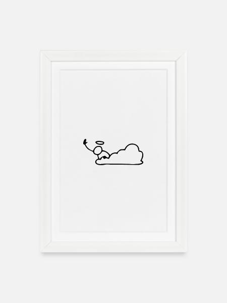 Funny - Framed poster (27 × 37 cm) - white