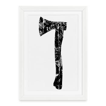 Beil oder Axt (Vintage) - Gerahmtes Poster (27 × 37 cm) - Weiß - Vorne