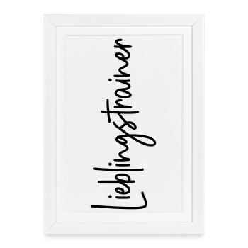 Lieblingstrainer - Gerahmtes Poster (27 × 37 cm) - Weiß - Vorne