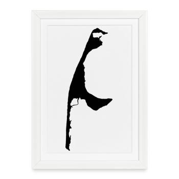Sylt outline black - Framed poster (27 × 37 cm) - white - Front