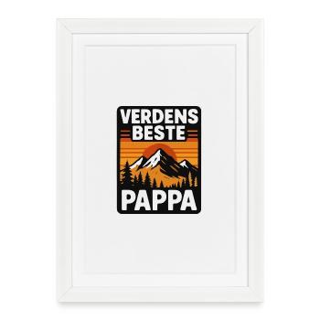Le meilleur papa du monde, Bergland - Affiche encadrée (27 × 37 cm) - blanc - Devant