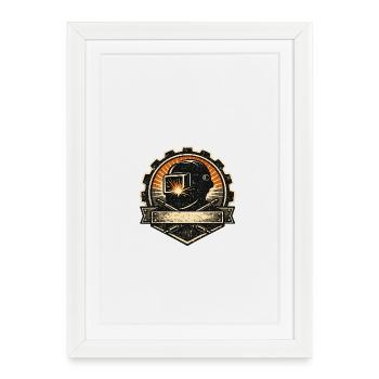 Soudeur Sparks Metal Industry Work Pride - Affiche encadrée (27 × 37 cm) - blanc - Devant
