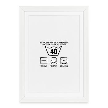 40th Birthday Funny Print with Lingerie Symbol - Framed poster (27 × 37 cm) - white - Front