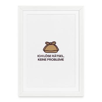 I solve puzzles, no problems - Framed poster (27 × 37 cm) - white - Front