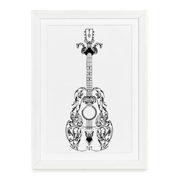 Guitar player guitarist gift idea - Framed poster (27 × 37 cm) - white - Front