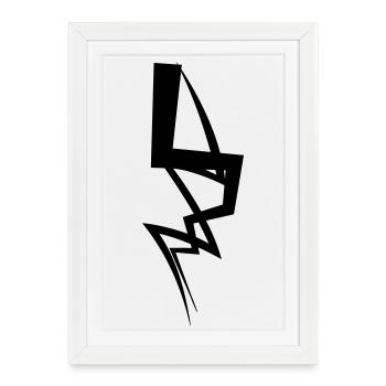 Lightning - Framed poster (27 × 37 cm) - white - Front