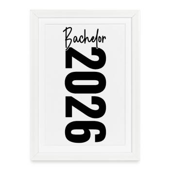 Baccalauréat 2026 - Affiche encadrée (27 × 37 cm) - blanc - Devant
